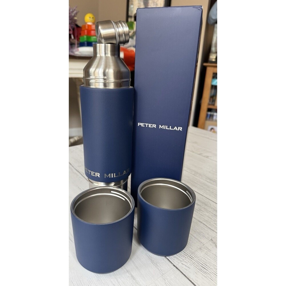 Peter Millar Limited Edition Insulated Thermos Navy Blue MSRP $125 - Picture 8 of 8